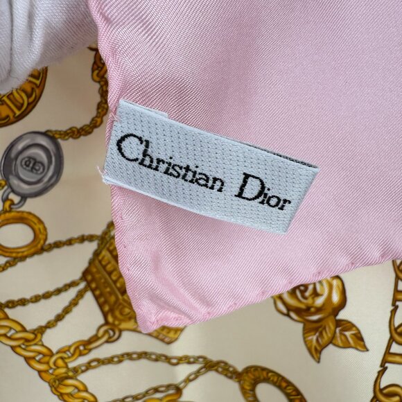 Christian Dior Silk Scarf Pink - Picture 7 of 9